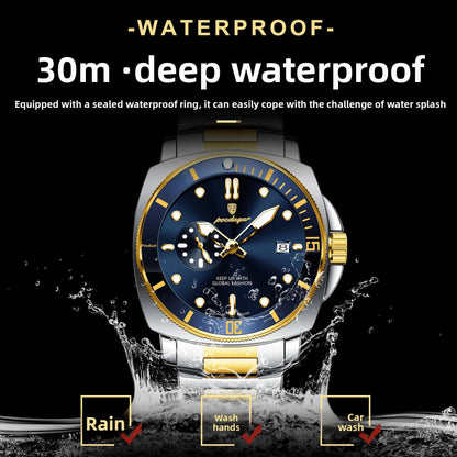 Poedagar Stainless Steel Quartz Watch
