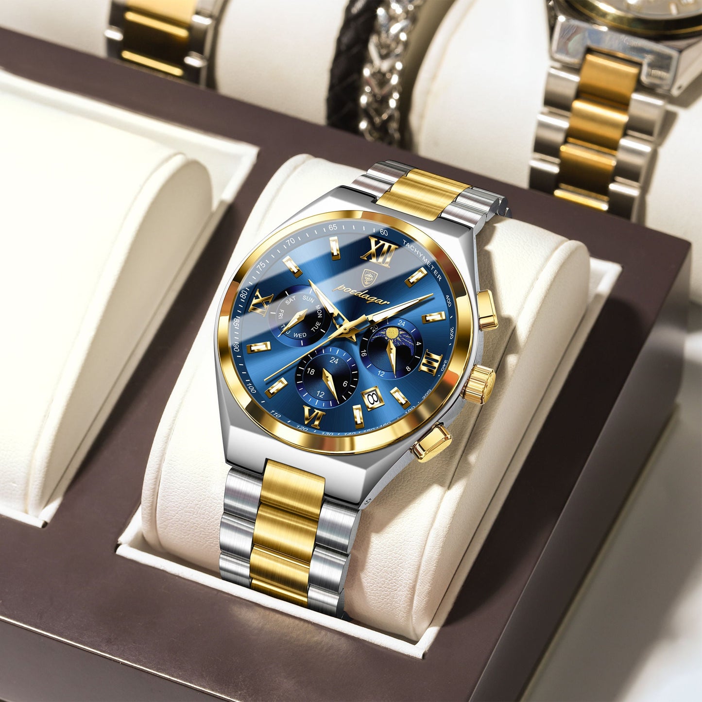 Poedagar Chronograph Watch for Men