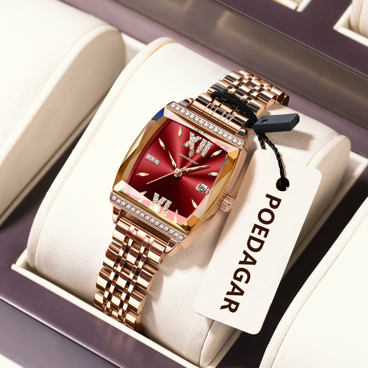 Poedagar Luxury Diamond Ladies Watch