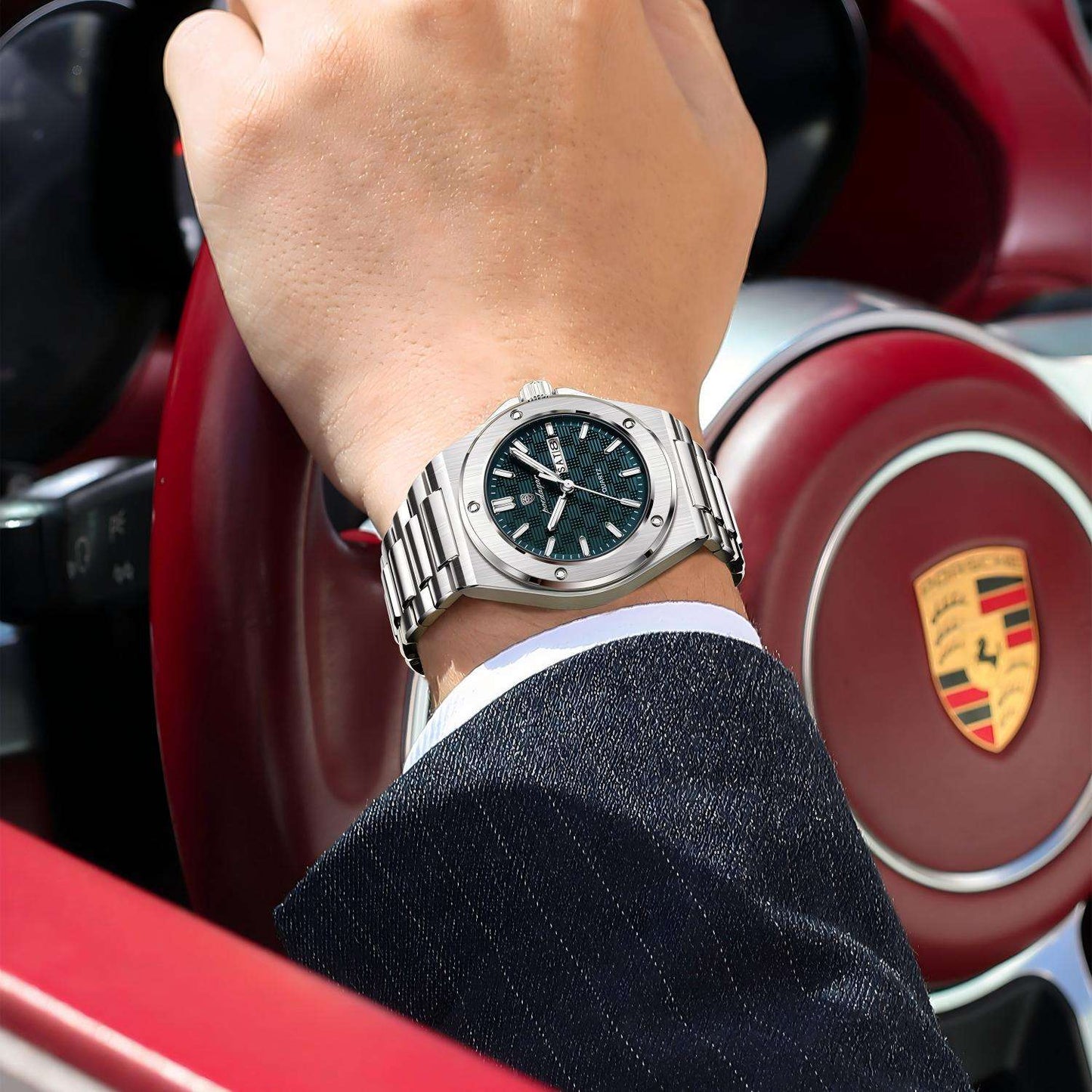 Poedagar Stainless Steel Men Watch