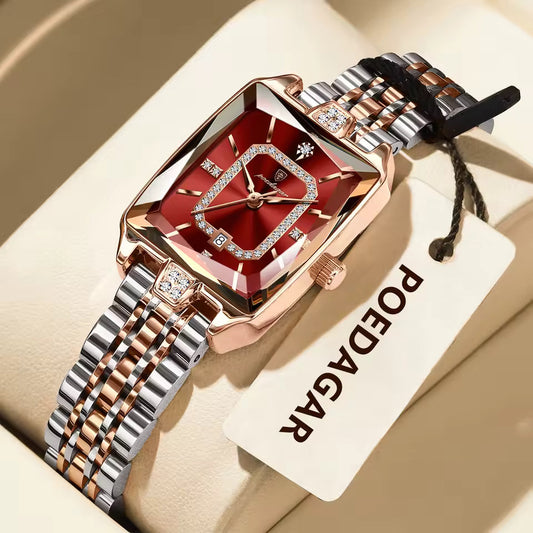 Poedagar Luxury Stainless Steal Women Watch