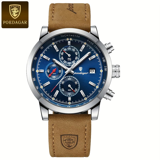 POEDAGAR Men's Luxury Sports Chronograph Watch