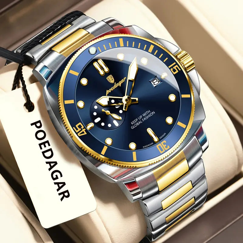 Poedagar Stainless Steel Quartz Watch