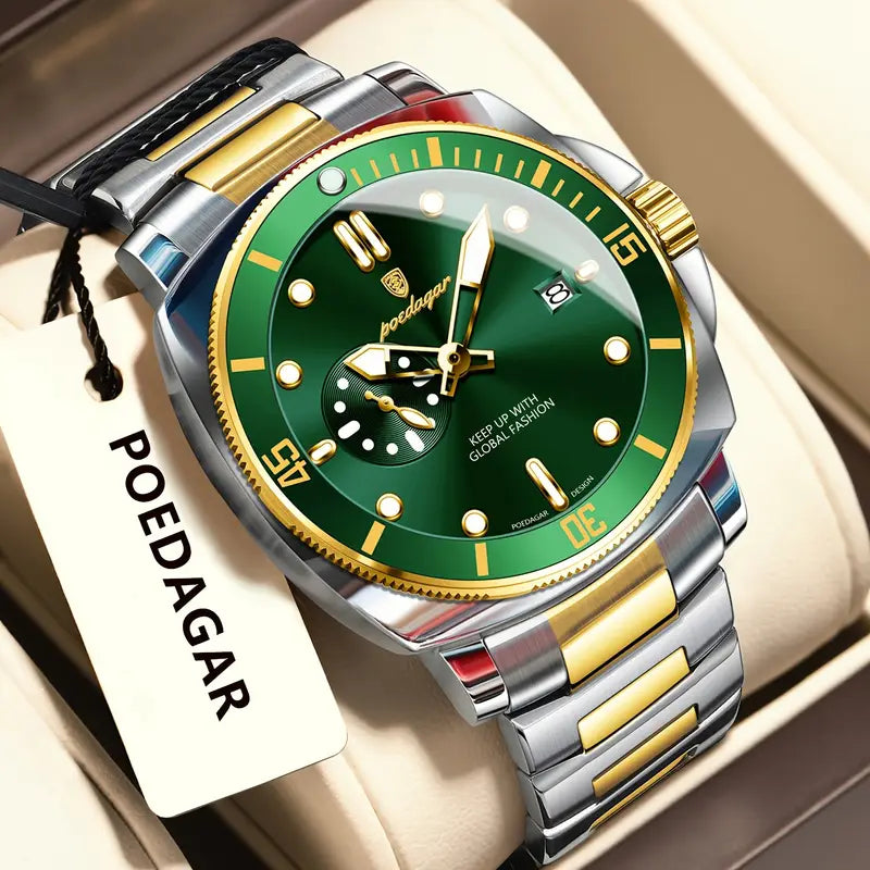 Poedagar Stainless Steel Quartz Watch