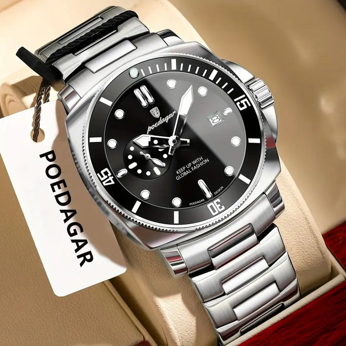 Poedagar Stainless Steel Quartz Watch